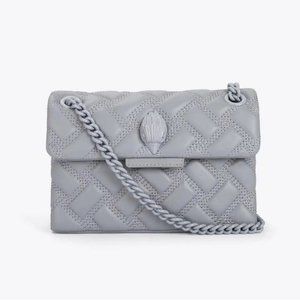 Kurt Geiger London Grey Mini Kensington Drench Bag NWT Chain Strap Convertible